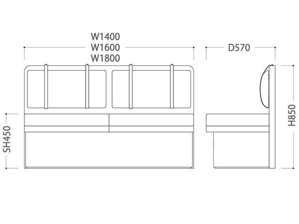 1400・1600・1800 収納オプション付サイズ