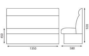 T-収納式ベンチソファ W1350サイズ