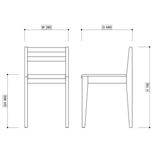 キノット チェアサイズ