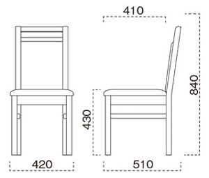 門前椅子サイズ