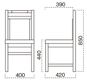 矢吹椅子サイズ