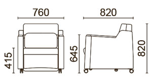 スリーパーチェアクラシック チェア時サイズ