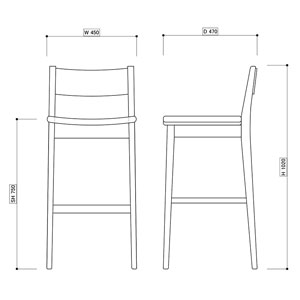 セレン カウンターチェア サイズ