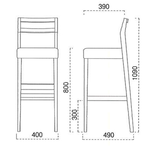 伊豆スタンド椅子サイズ