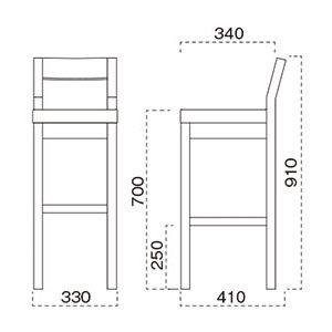 小町スタンド椅子サイズ