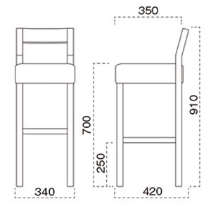 小百合スタンド椅子サイズ