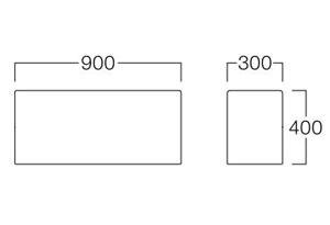 ベンチW900×D300