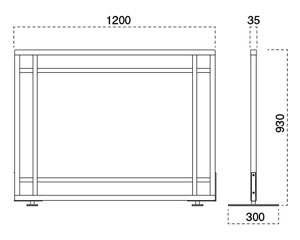 衝立6180-9126 ヨコサイズ