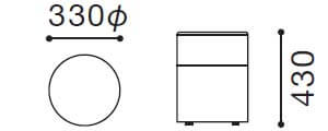 330丸スツール2型サイズ
