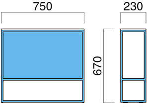 キューブハイテーブルサイズ